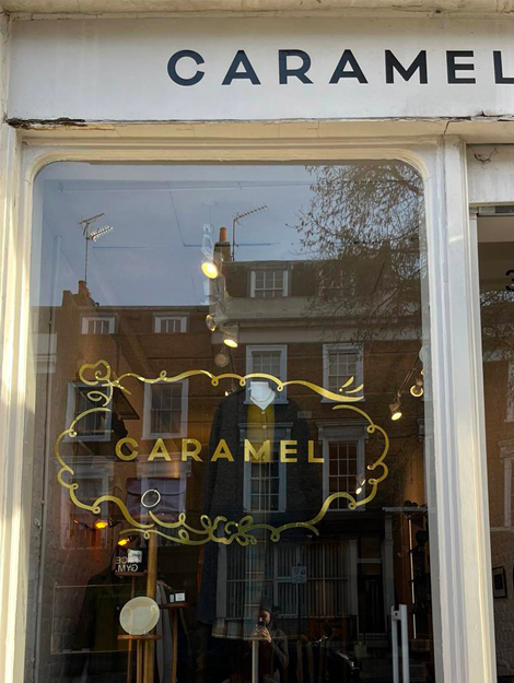 Caramel shop window collaboration